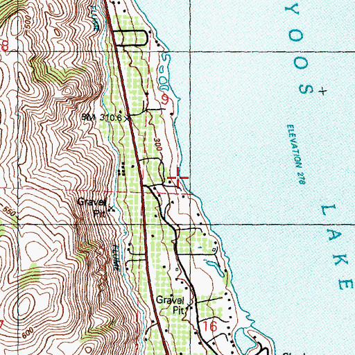 Topographic Map of Scott Seaplane Anchorage, WA