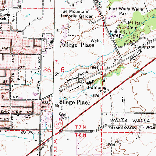 Topographic Map of Sky Ranch Landing Strip (historical), WA