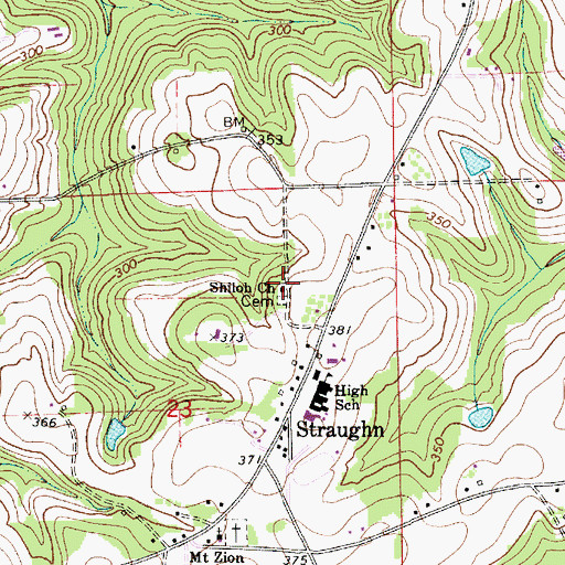 Topographic Map of Shiloh Primitive Baptist Church, AL