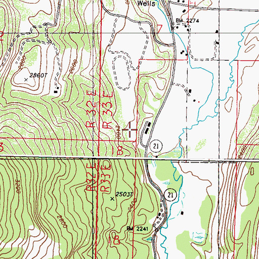 Topographic Map of Fairweather Landing Area (historical), WA