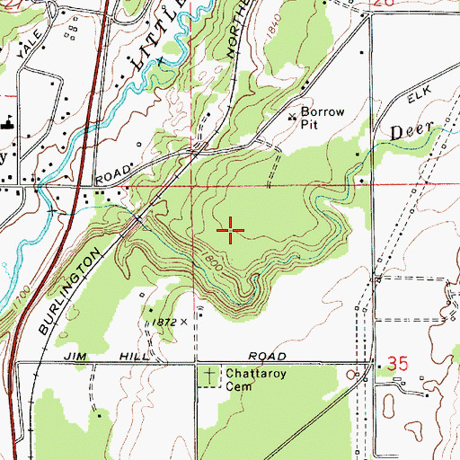 Topographic Map of Lee's Airport (historical), WA