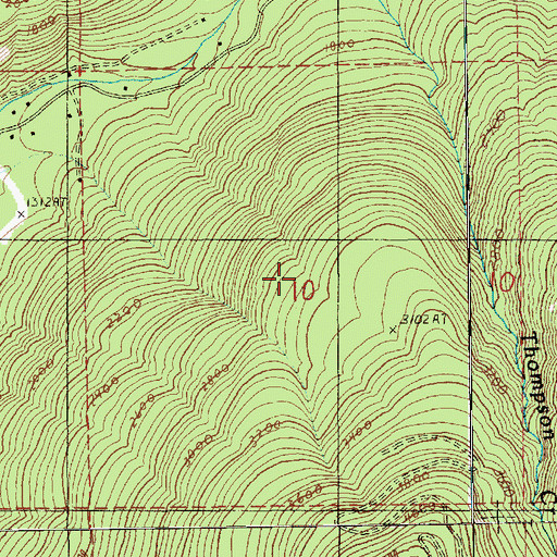 Topographic Map of Mount Baker-Snoqualmie National Forest, WA