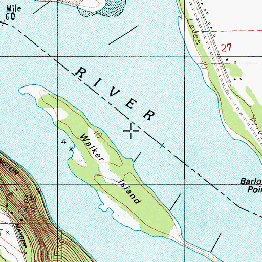 Topographic Map of Walker Island Channel, WA