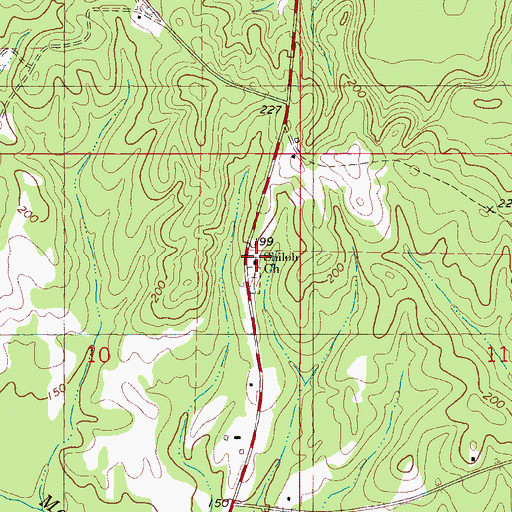 Topographic Map of Shiloh Christian Methodist Episcopal Church, AL