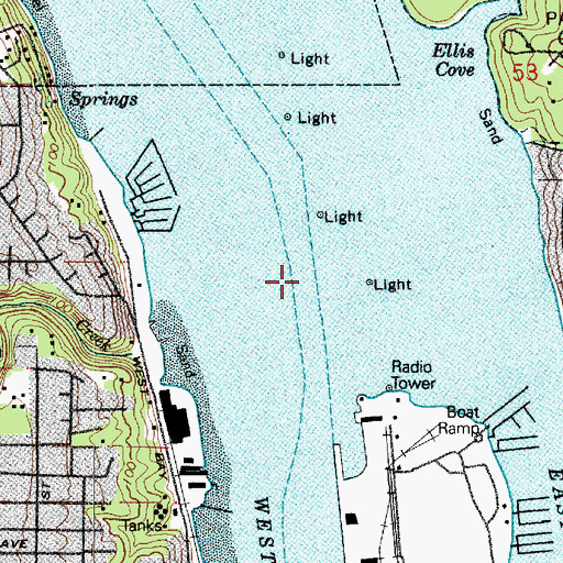 Topographic Map of Entrance Channel, WA