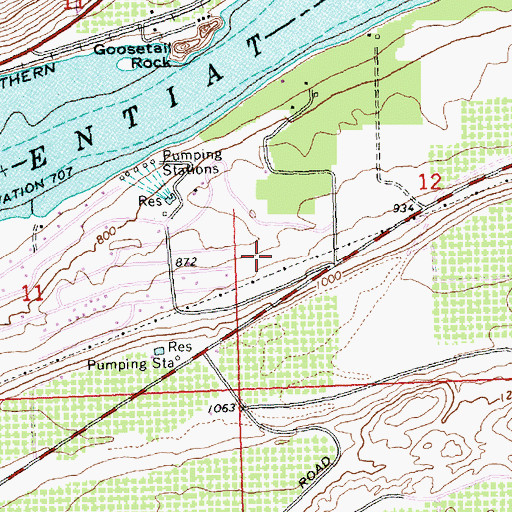 Topographic Map of Ross Private Strip, WA