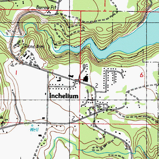 Topographic Map of Inchelium School District Number 70, WA