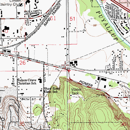 Topographic Map of Van Leirop Bulb Farm, WA