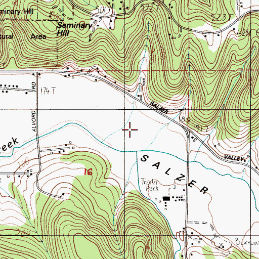 Topographic Map of KITI-AM (Centralia-Chehalis), WA