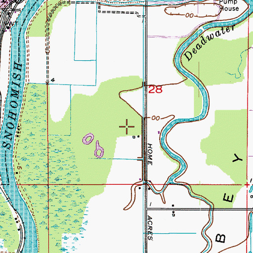 Topographic Map of KWYZ-AM (Everett), WA