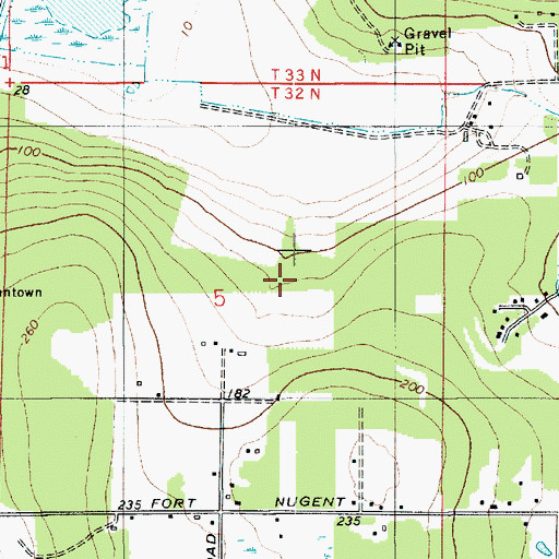Topographic Map of KJTT-AM (Oak Harbor), WA