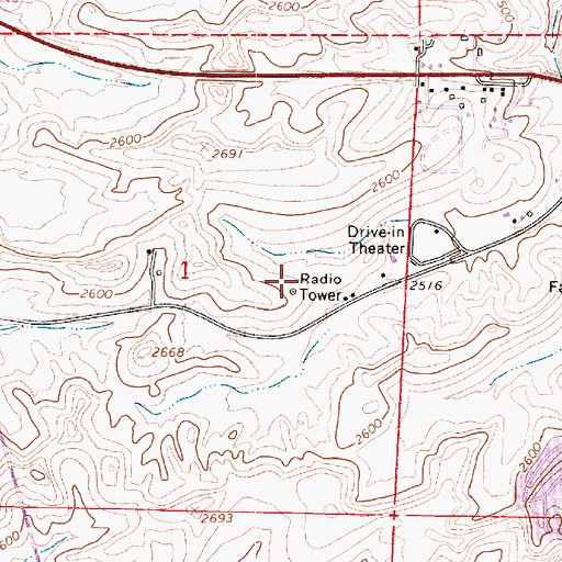 Topographic Map of KQQQ-AM (Pullman), WA