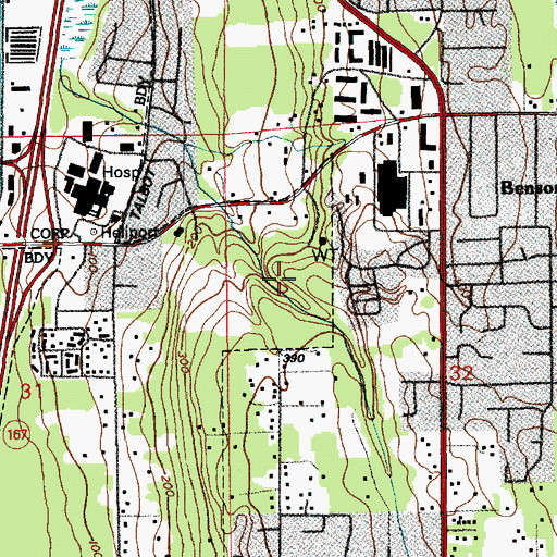 Topographic Map of KRIZ-AM (Renton), WA