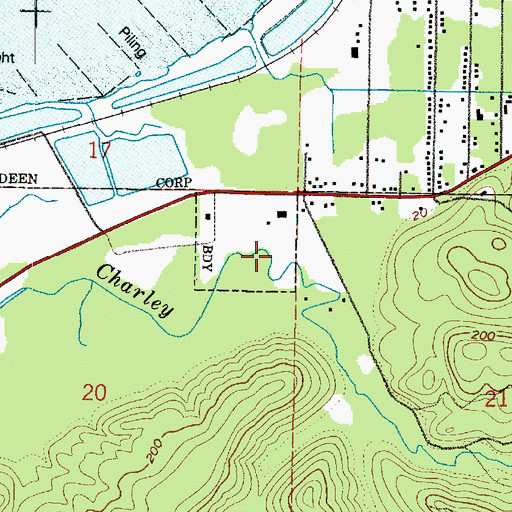 Topographic Map of KAYO-FM (Aberdeen), WA