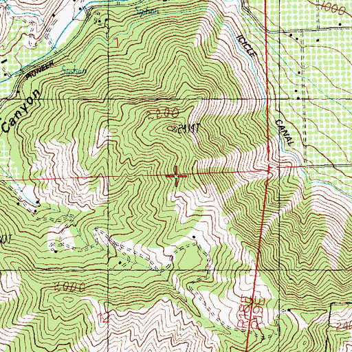 Topographic Map of KZPH-FM (Cashmere), WA