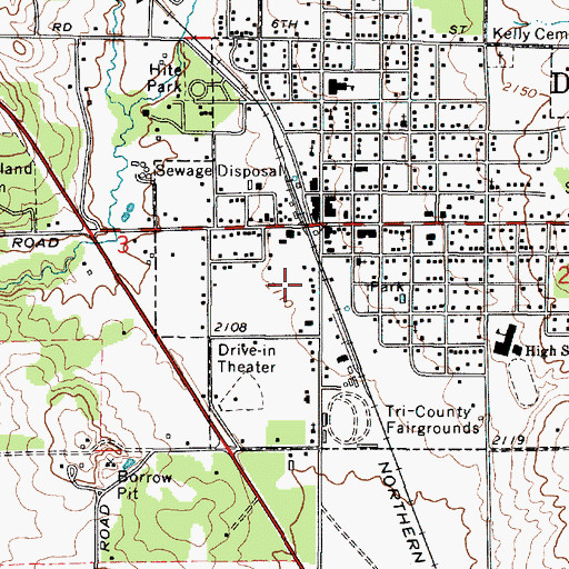 Topographic Map of KAZZ-FM (Deer Park), WA