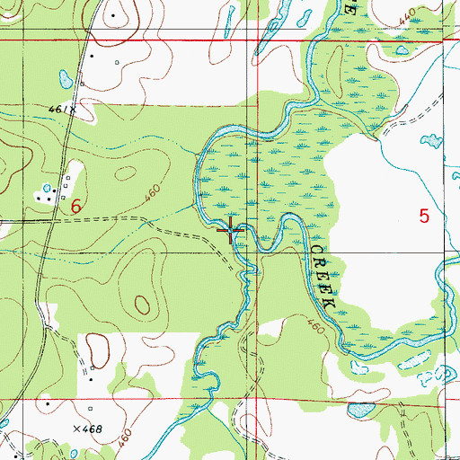 Topographic Map of Shirtee Creek, AL