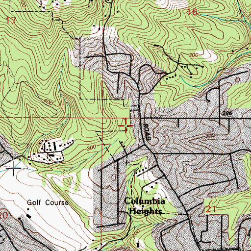Topographic Map of KZOE-FM (Longview), WA