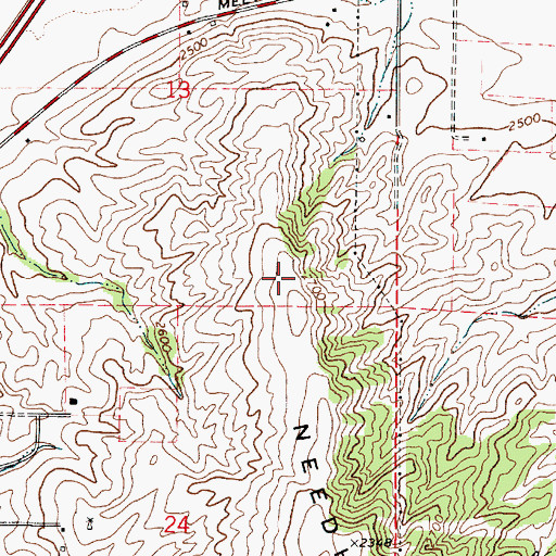 Topographic Map of KAAR-FM (Medical Lake), WA