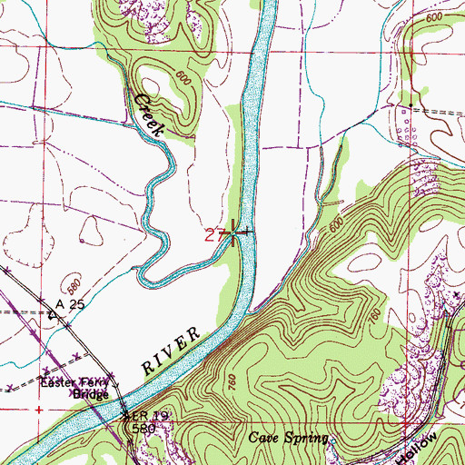 Topographic Map of Shoal Creek, AL