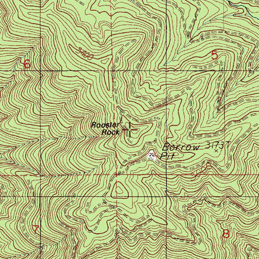 Topographic Map of KXXO-FM (Olympia), WA