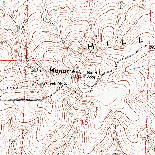 Topographic Map of KWWW-FM (Quincy), WA