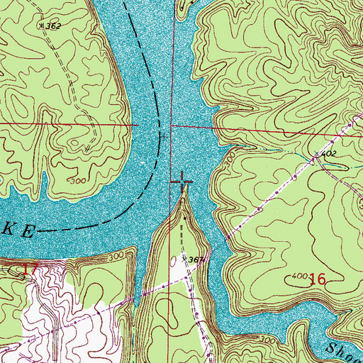 Topographic Map of Shoal Creek, AL