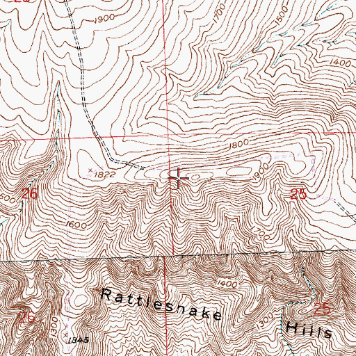 Topographic Map of KHYT-FM (Toppenish), WA