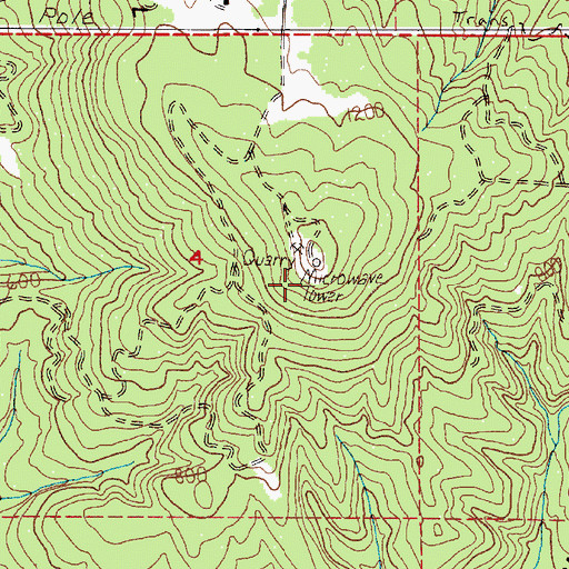 Topographic Map of KCKA-TV (Centralia), WA