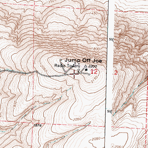 Topographic Map of KNDU-TV (Richland), WA