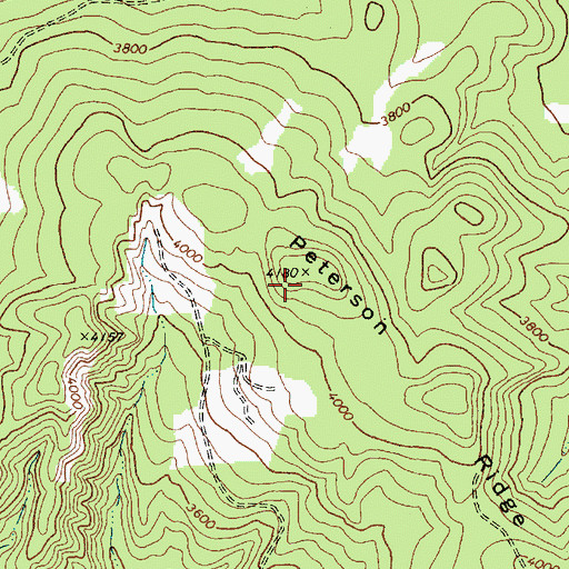 Topographic Map of Peterson Ridge, WA