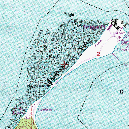 Topographic Map of Semiahmoo Spit, WA