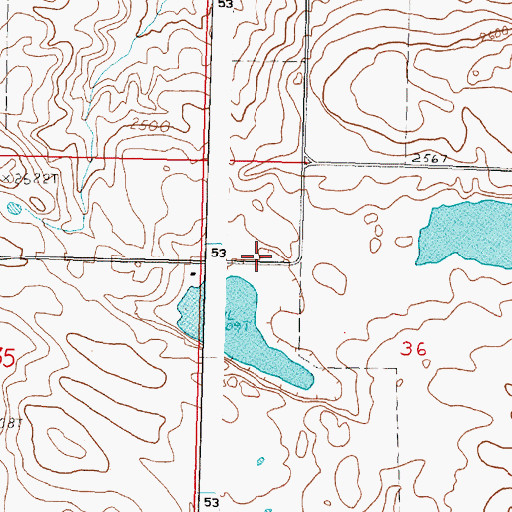 Topographic Map of Rex Grange Hall, WA