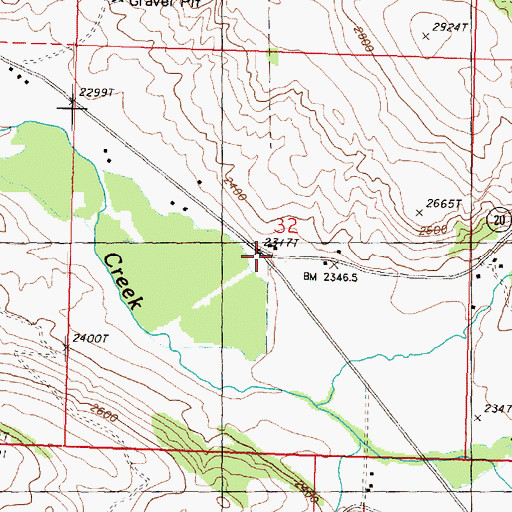 Topographic Map of Sunny Slope Grange Hall, WA