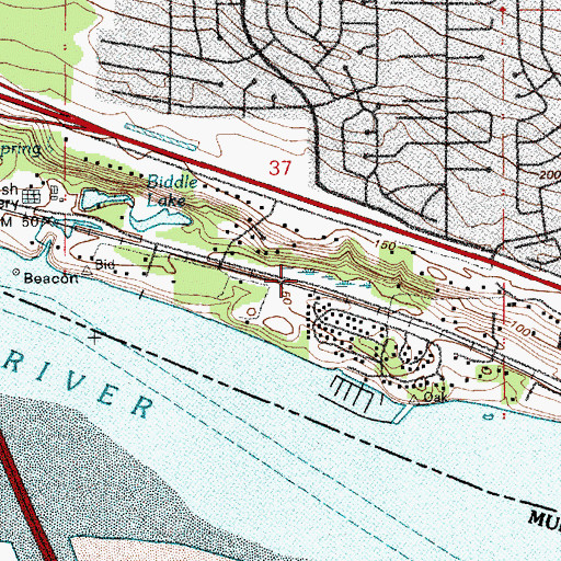 Topographic Map of Mimsi Marsh (not official), WA