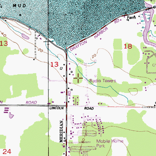 Topographic Map of KARI-AM (Blaine), WA