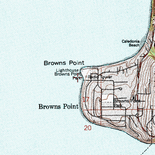 Topographic Map of KKMO-AM (Tacoma), WA