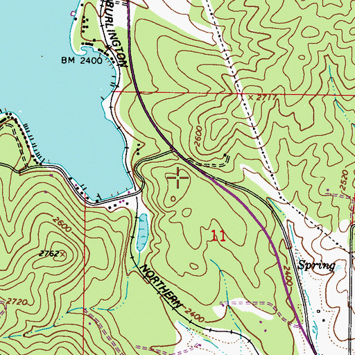 Topographic Map of KAZZ-FM (Deer Park), WA
