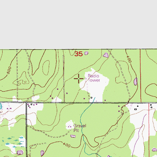 Topographic Map of KLYN-FM (Lynden), WA