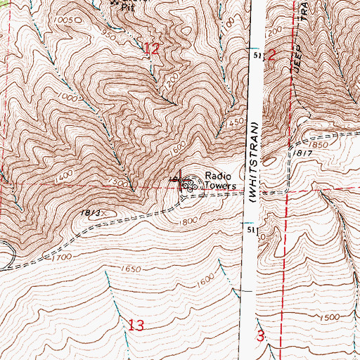 Topographic Map of KACA-FM (Prosser), WA