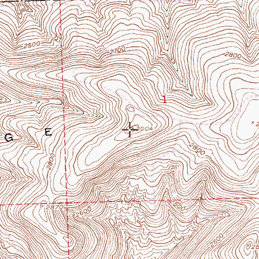 Topographic Map of KXDD-FM (Yakima), WA