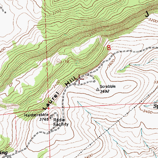 Topographic Map of KCWT-TV (Wenatchee), WA
