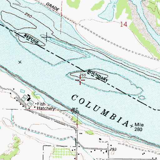 Topographic Map of Number 18 Island (historical), WA