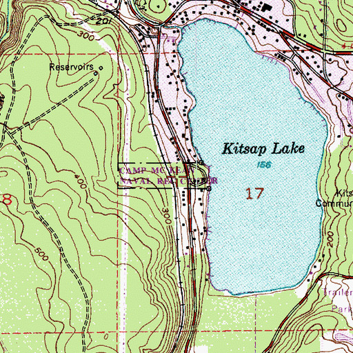 Topographic Map of Camp McKean, WA