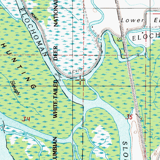 Topographic Map of Elochoman River, WA