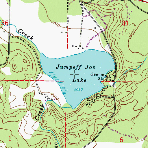 Topographic Map of Jumpoff Joe Lake, WA