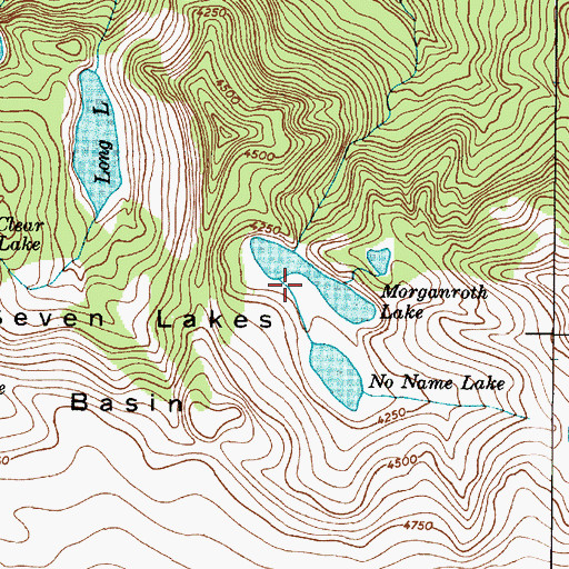 Topographic Map of Morgenroth Lake, WA