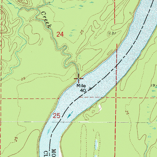 Topographic Map of Sizemore Creek, AL