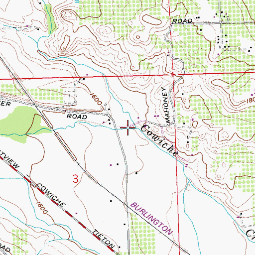 Topographic Map of South Fork Cowiche Creek, WA