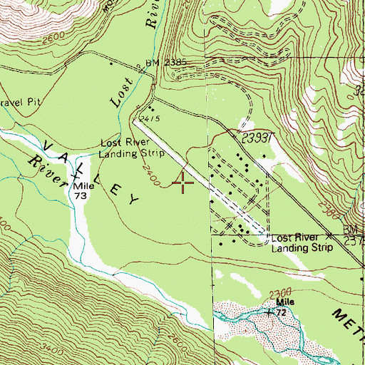 Topographic Map of Lost River Resort Airport, WA